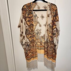 Bohemian Paisley Kimono with Fringe